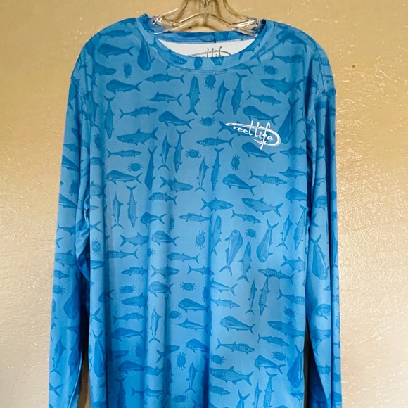 REEL LIFE NWOT Sun UV Protective FISHING SHIRT XXL - Picture 2 of 8